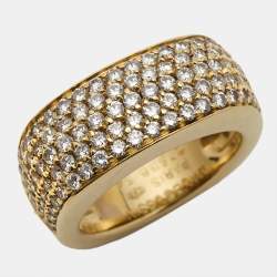 Mauboussin Diamonds 18k Yellow Gold Ring Size 54