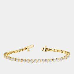 Pre Owned 6.00cts Lab Grown Diamond 14K White Gold 3-Prong tennis Bracelet