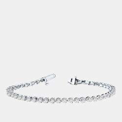 Pre Owned 7.00cts Lab Grown Diamond 14K White Gold 3-Prong tennis Bracelet
