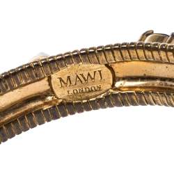 Mawi Multicolor Crystal & Spike Embedded Cuff Bracelet
