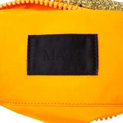 Mawi Gold Glitter Acrylic Perspex Clutch