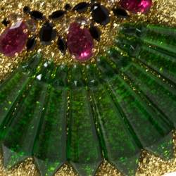 Mawi Gold Glitter Acrylic Perspex Clutch