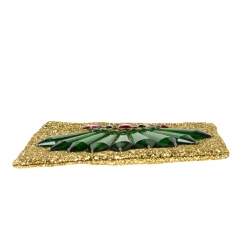 Mawi Gold Glitter Acrylic Perspex Clutch
