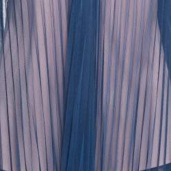 Max & Co. Blue Plisse Tulle Sheer Top and Skirt Set M
