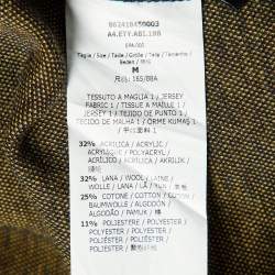 Pre Owned Max & Co. Navy Blue Striped Wool Blend Flounce Dress M