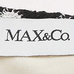 Pre Owned Max & Co. Black/White Chevron Crochet Maxi Dress M