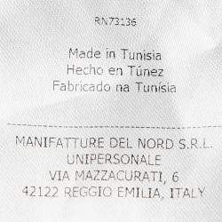 Pre Owned Max & Co. Black/White Chevron Crochet Maxi Dress M