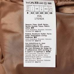 Max Mara Brown Quilted Synthetic Double Breasted Cameluxe Trench Coat M
