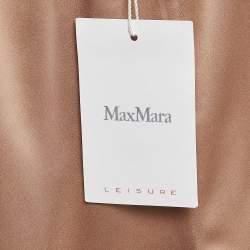 Pre Owned Max Mara Brown Satin Loose Fit Pants XL