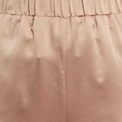 Pre Owned Max Mara Brown Satin Loose Fit Pants XL