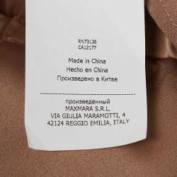 Pre Owned Max Mara Brown Satin Loose Fit Pants XL