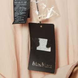 Max Mara Pink Crinkle Chiffon Wide-Leg Judit Trousers M