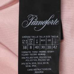 Pre Owned Max Mara Pink Silk Blend Maxi Skirt M