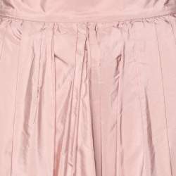 Pre Owned Max Mara Pink Silk Blend Maxi Skirt M