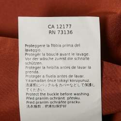 Max Mara Orange Taffeta Double Breasted Tubinga Trench Coat M