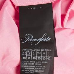 Max Mara Pink Taffeta Pleated Asymmetric Arancio Skirt M