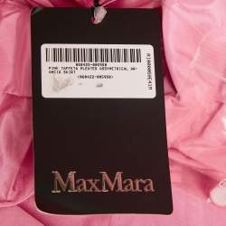 Max Mara Pink Taffeta Pleated Asymmetric Arancio Skirt M