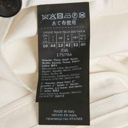 Max Mara White Cotton Blend Trousers L