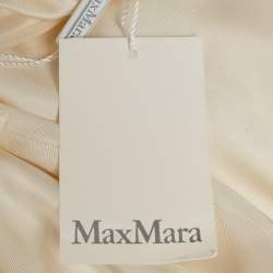 Max Mara Cream Silk Tie-Up Neck Blouse S