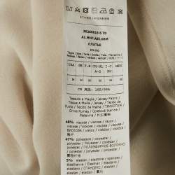 Pre Owned Max Mara Off-White Jersey Caladio Midi Dress M