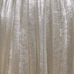Max Mara Silver Georgette Pleated Maxi Skirt S