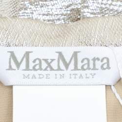 Max Mara Silver Georgette Pleated Maxi Skirt S
