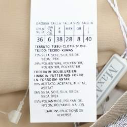 Max Mara Silver Georgette Pleated Maxi Skirt S