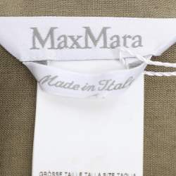 Pre Owned Max Mara Green Linen Long Sleeve Shirt XL