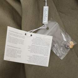 Pre Owned Max Mara Green Linen Long Sleeve Shirt XL