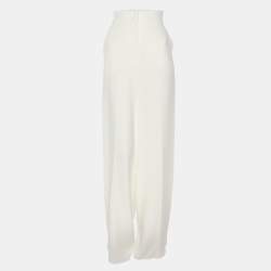 مملوكة مسبقًا Max Mara White Crepe Palazzo Pant XS
