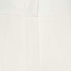 Pre Owned Max Mara White Crepe Palazzo Pant XS