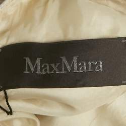Pre Owned Max Mara Light Grey Textured Lurex Mini Dress M