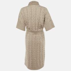 Pre Owned Max Mara Beige Wool & Cashmere Cesy Belted Coat XS