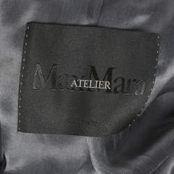 مملوكة مسبقًا معطف طويل مزدوج الصدر مزيج صوف أسود ماكس مارا أتيليه مقاس صغير (سمول)