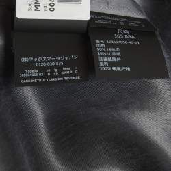 مملوكة مسبقًا معطف طويل مزدوج الصدر مزيج صوف أسود ماكس مارا أتيليه مقاس صغير (سمول)