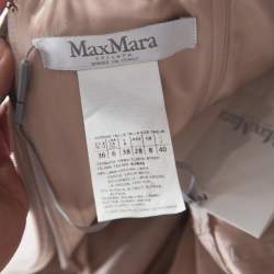 Pre Owned Max Mara Blush Pink Alpaca Fur Strapless Razza Dress S