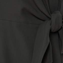 Pre Owned Max Mara Khaki Green Cotton Cosmos Tuxedo Dress L