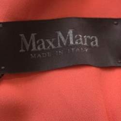 Pre Owned Max Mara Pianoforte Orange Cady Cut Out Detail Leo Maxi Dress L