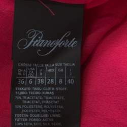 Pre Owned Max Mara Pianoforte Coral Pink Cady Sleeveless Rubino Maxi Dress S