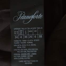 Pre Owned Max Mara Burgundy Printed Silk Maxi Skirt S