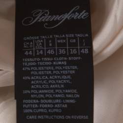 Pre Owned Max Mara Cream Lurex Floral Pattern Jacquard Long Skirt L