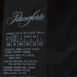 Pre Owned Max Mara Blue Printed Silk Maxi Skirt S