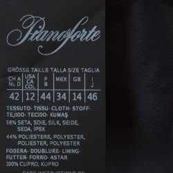 Pre Owned Max Mara Blue Printed Silk Maxi Skirt L