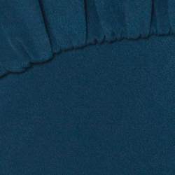 Pre Owned Max Mara Teal Green Silk Blend Maxi Dress L