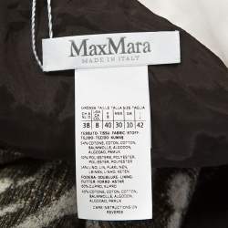 Pre Owned Max Mara Bicolor Patterned Knit Sleeveless Midi Dress M