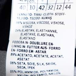 Pre Owned Max Mara Navy Blue Abstract Printed Crepe Shift Dress M