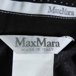 Pre Owned Max Mara Black Wool & Silk Tailored Pants M