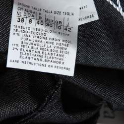 Pre Owned Max Mara Black Wool & Silk Tailored Pants M