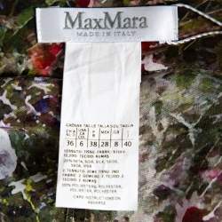Pre Owned Max Mara Green Floral Printed Silk Canneti Pants S