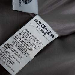 Pre Owned Max Mara Grey Wool Sleeveless Belted Coat M